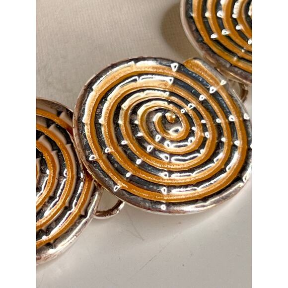 VINTAGE MCM FEDRA Gold Spiral Link Chain Bracelet - Picture 2 of 5